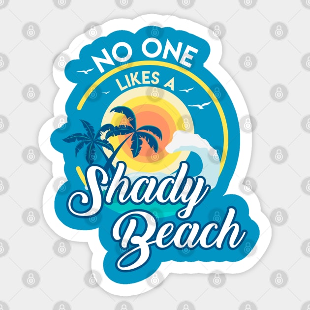 Shady Beaches Sticker by HotPeachezDesignCo